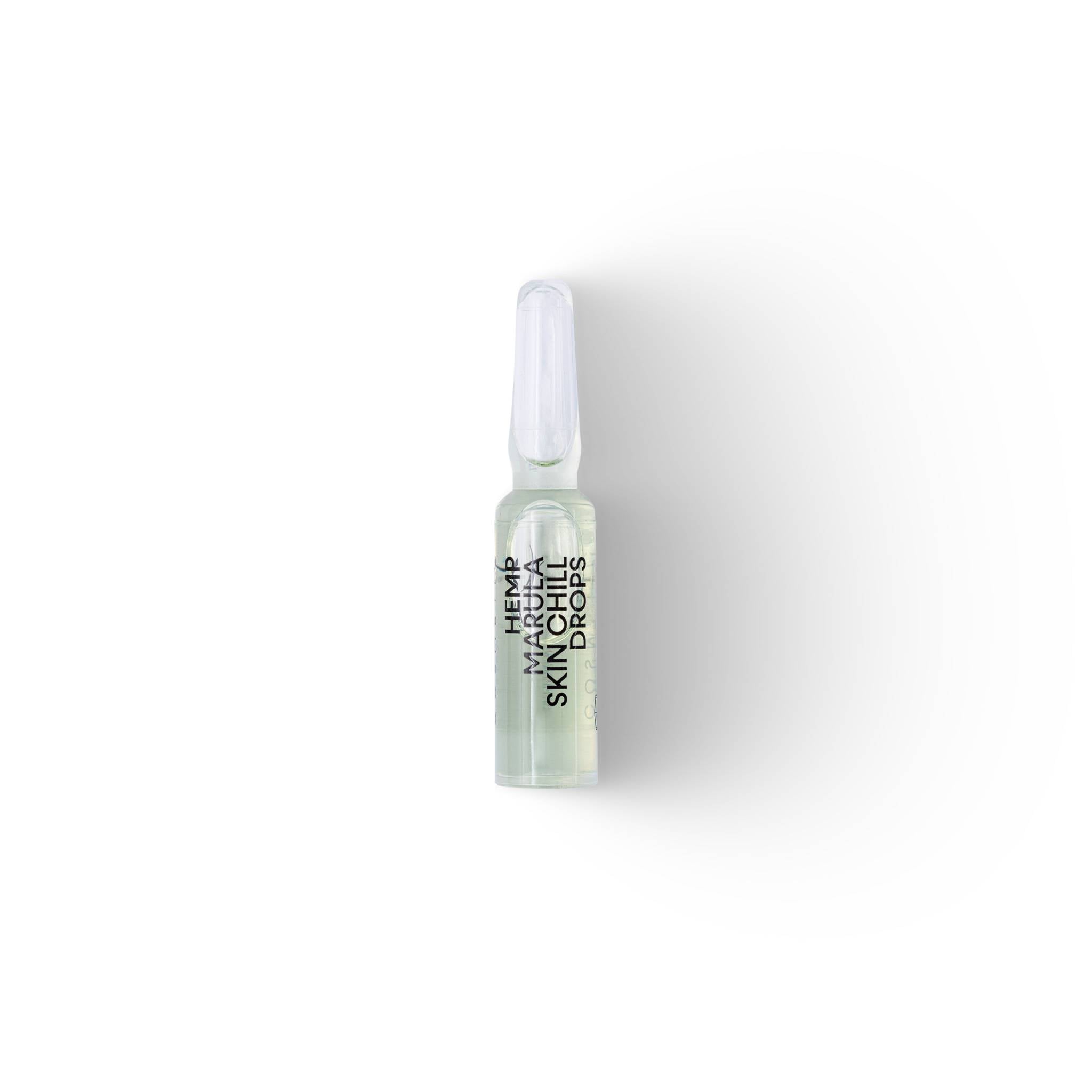 HEMP MARULA SKIN CHILL DROPS Kalmerende ampullen voor een gezonde huid met natuurlijke glow