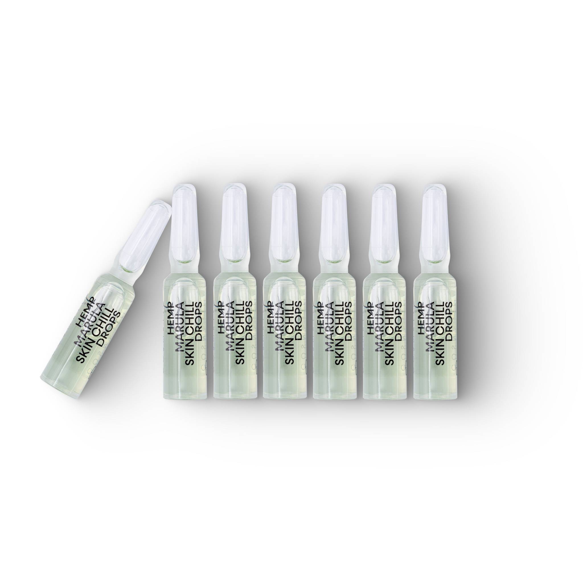 HEMP MARULA SKIN CHILL DROPS Kalmerende ampullen voor een gezonde huid met natuurlijke glow