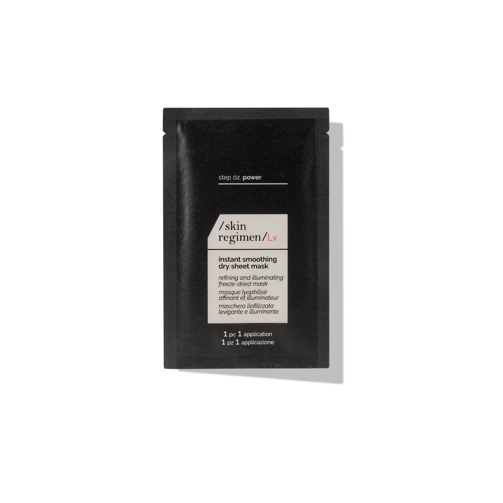 SKIN REGIMEN LX INSTANT SMOOTHING DRY SHEET MASK verfijnend en verhelderend gevriesdroogd masker