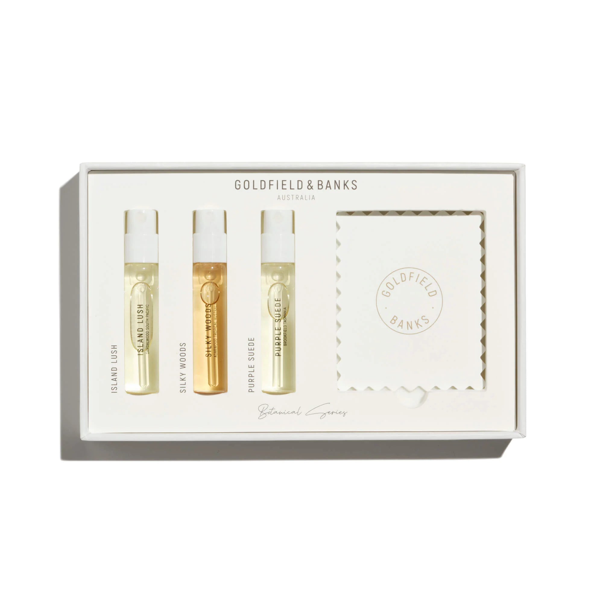 BOTANICAL SERIES LUXURY SAMPLE COLLECTION Ervaar Australië’s mooiste nicheparfums in één luxe miniset