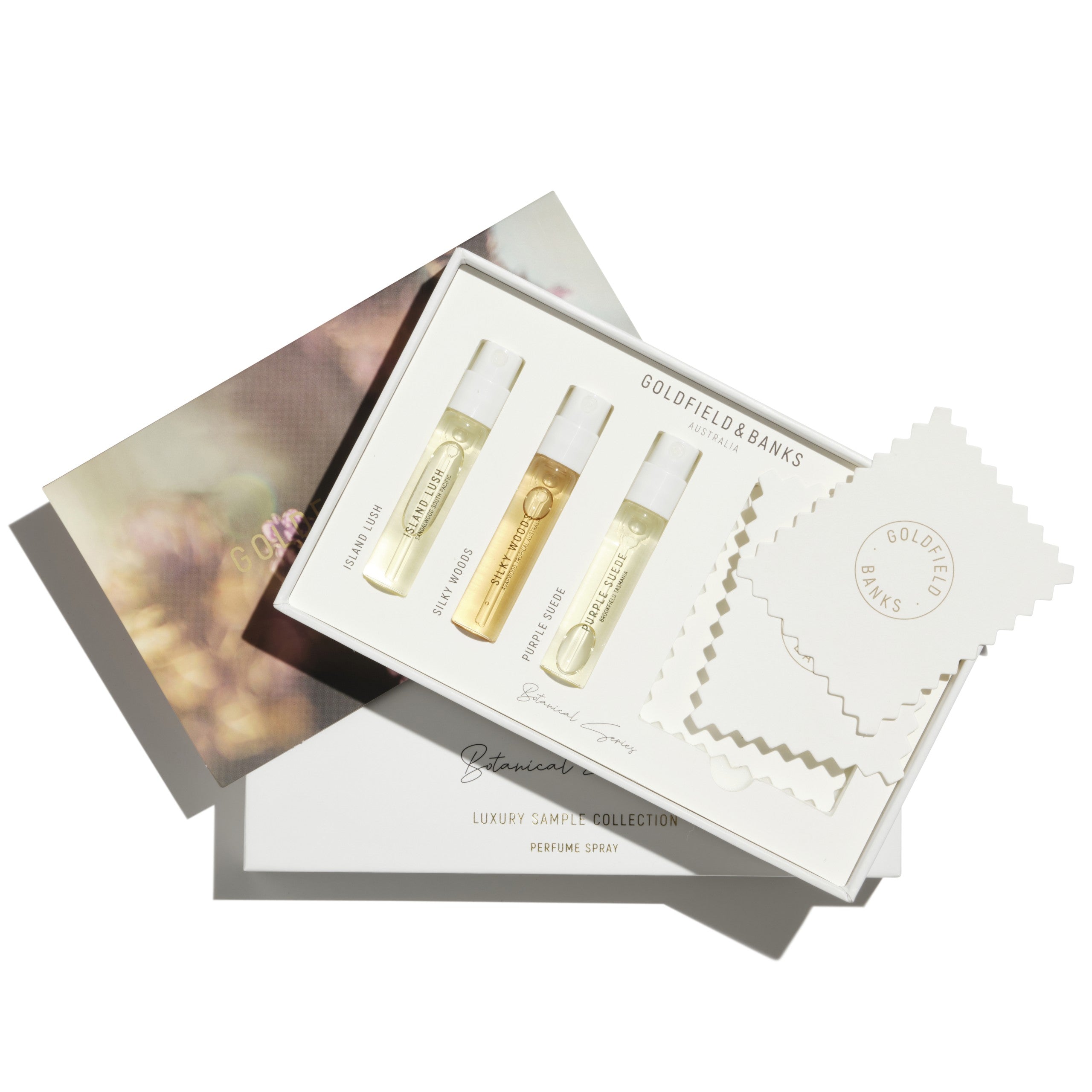 BOTANICAL SERIES LUXURY SAMPLE COLLECTION Ervaar Australië’s mooiste nicheparfums in één luxe miniset