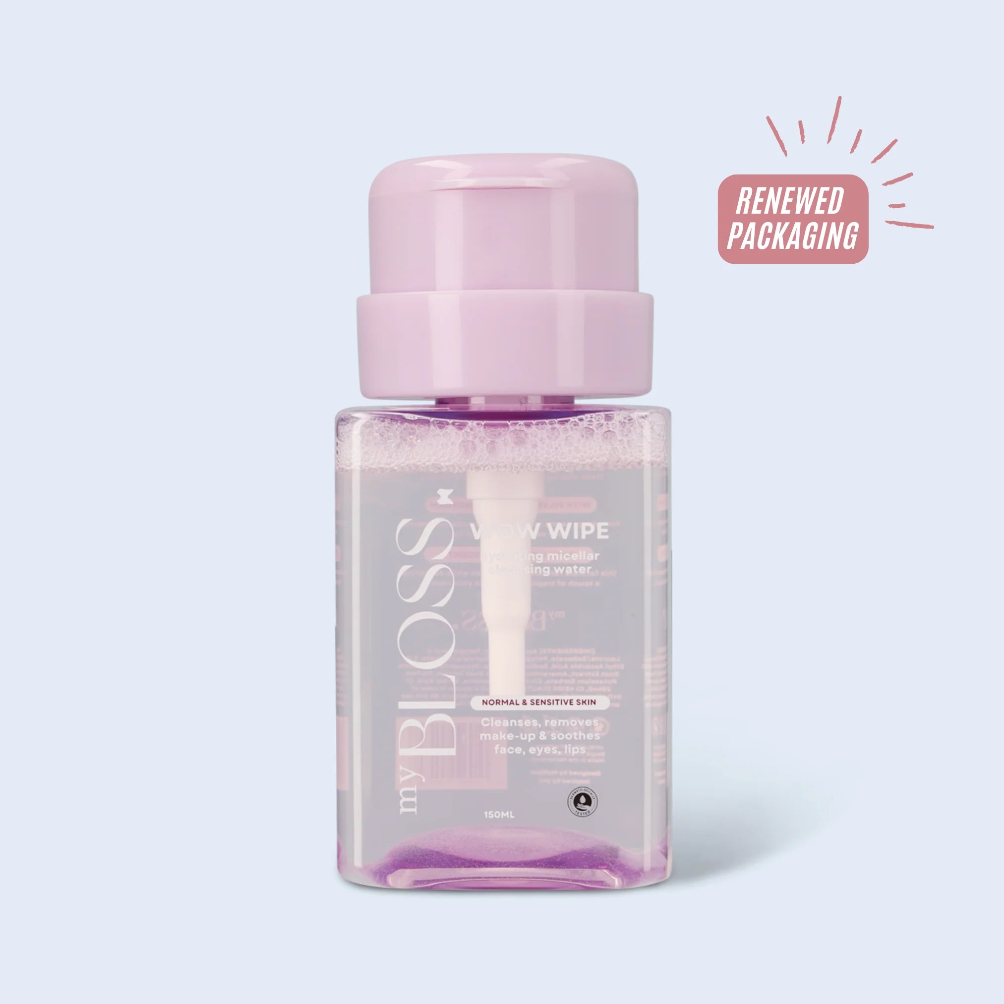 WOW WIPE MICELLAIR WATER Verfrissende reiniging met natuurlijke ingrediënten