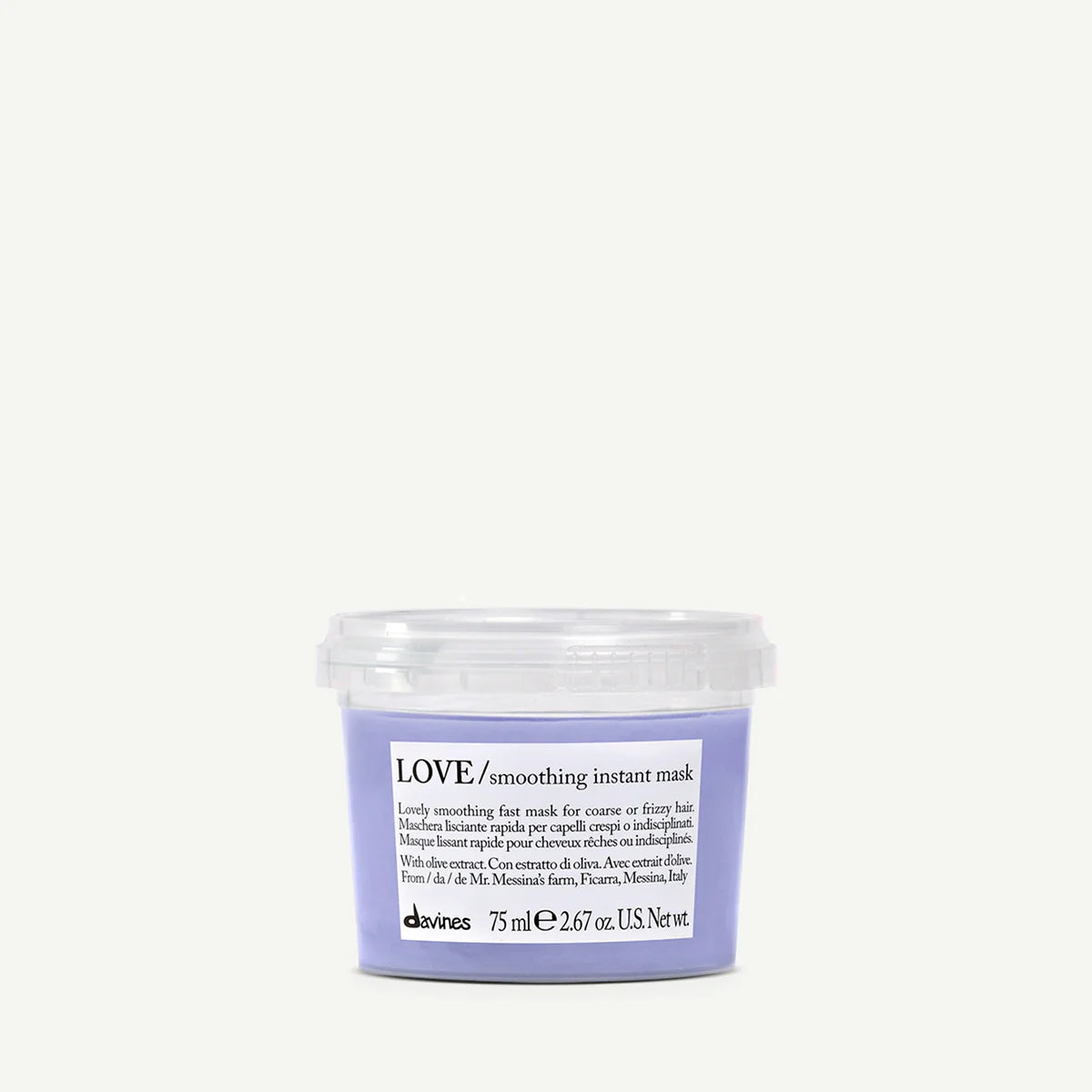 LOVE SMOOTHING INSTANT MASK Gladmakend snelwerkend haarmasker voor stug of pluizig haar.
