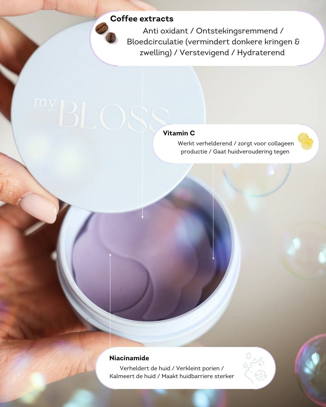 MORNING GLORY EYE PADS Instant wake-up tegen vermoeide ogen, wallen en donkere kringen