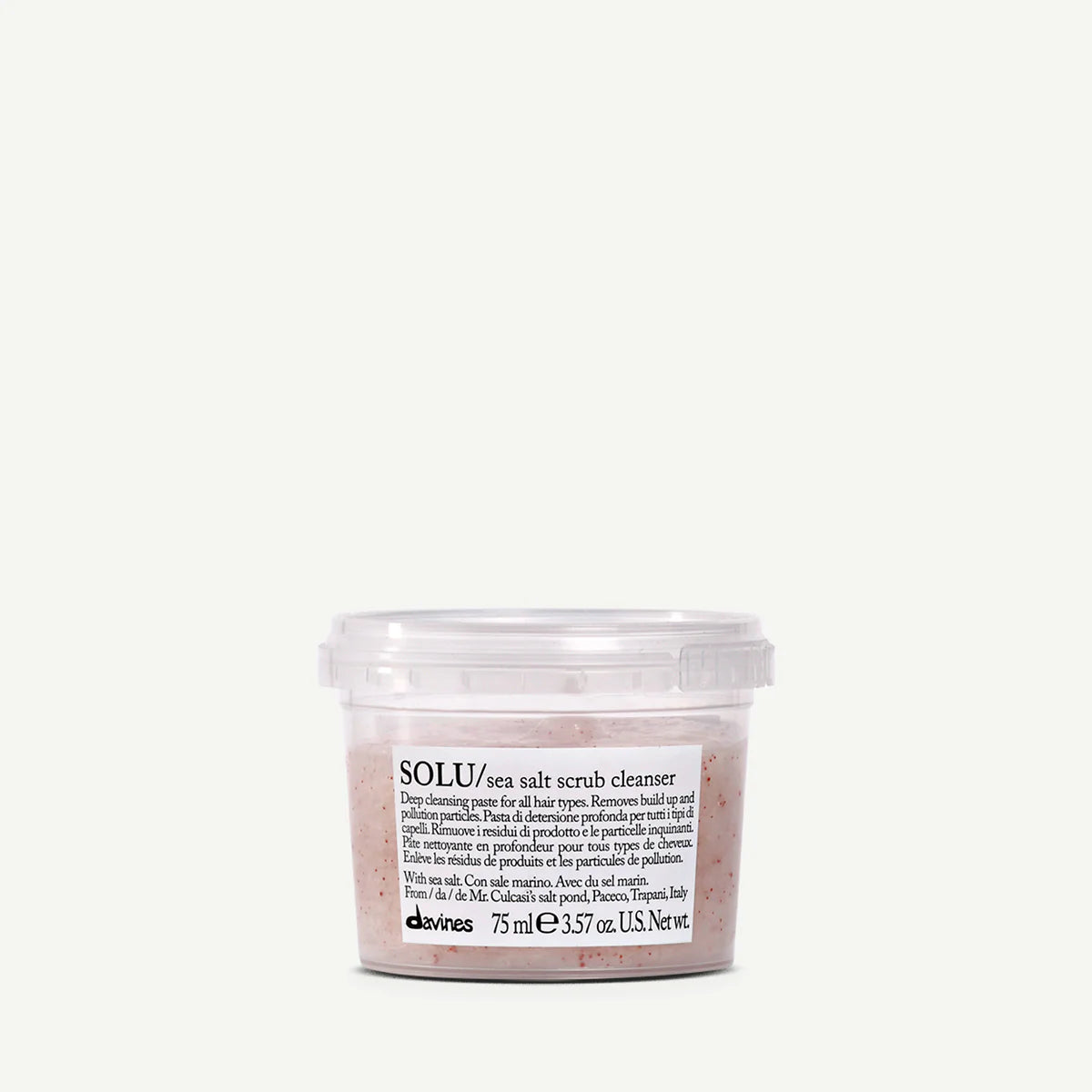 SOLU SEA SALT SCRUB CLEANSER Zeezout scrub pasta voor een dieptereiniging. Geschikt voor alle haartypen.