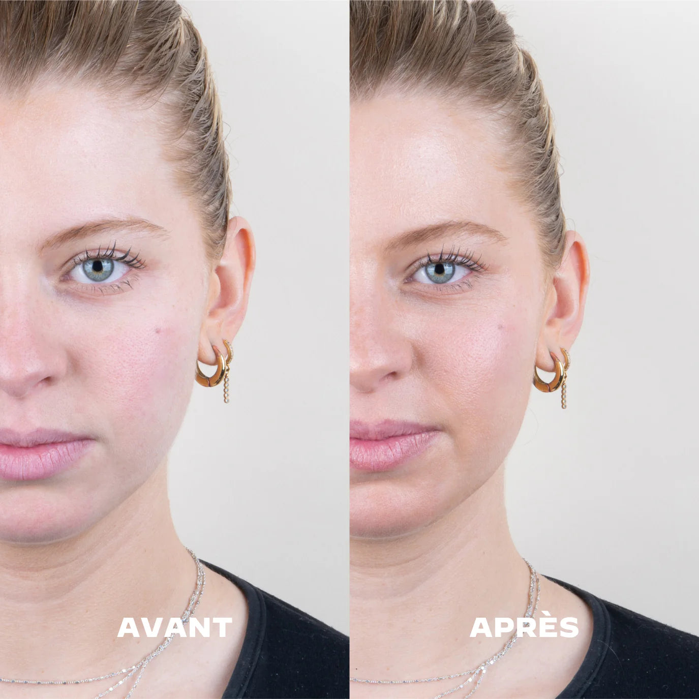 LA CRIQUE SUN RADIANCE BOOSTER kleurvoorbeeld op verschillende huidtypes