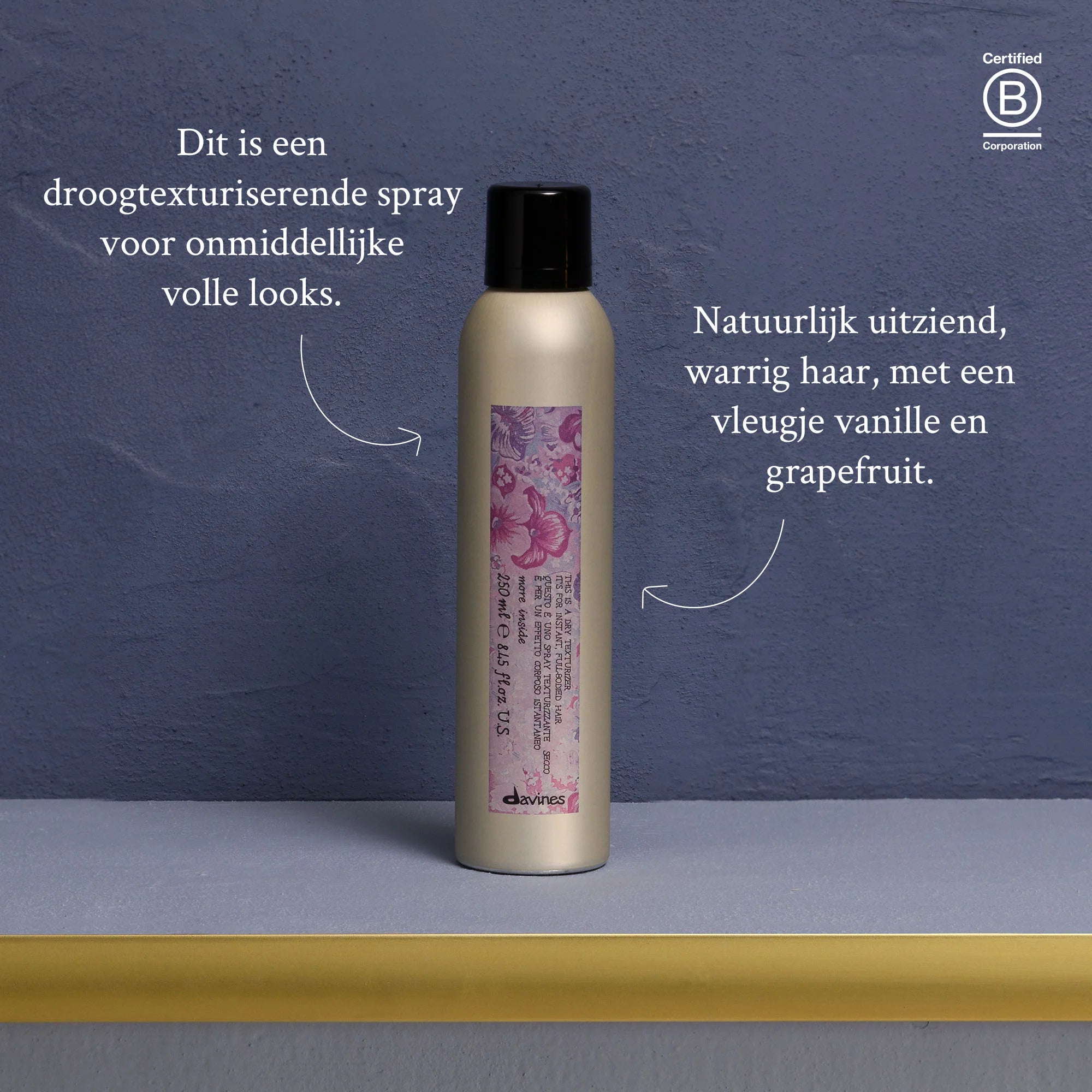THIS IS A DRY TEXTURIZER Voor een warrige, gedefinieerde textuur en hold.