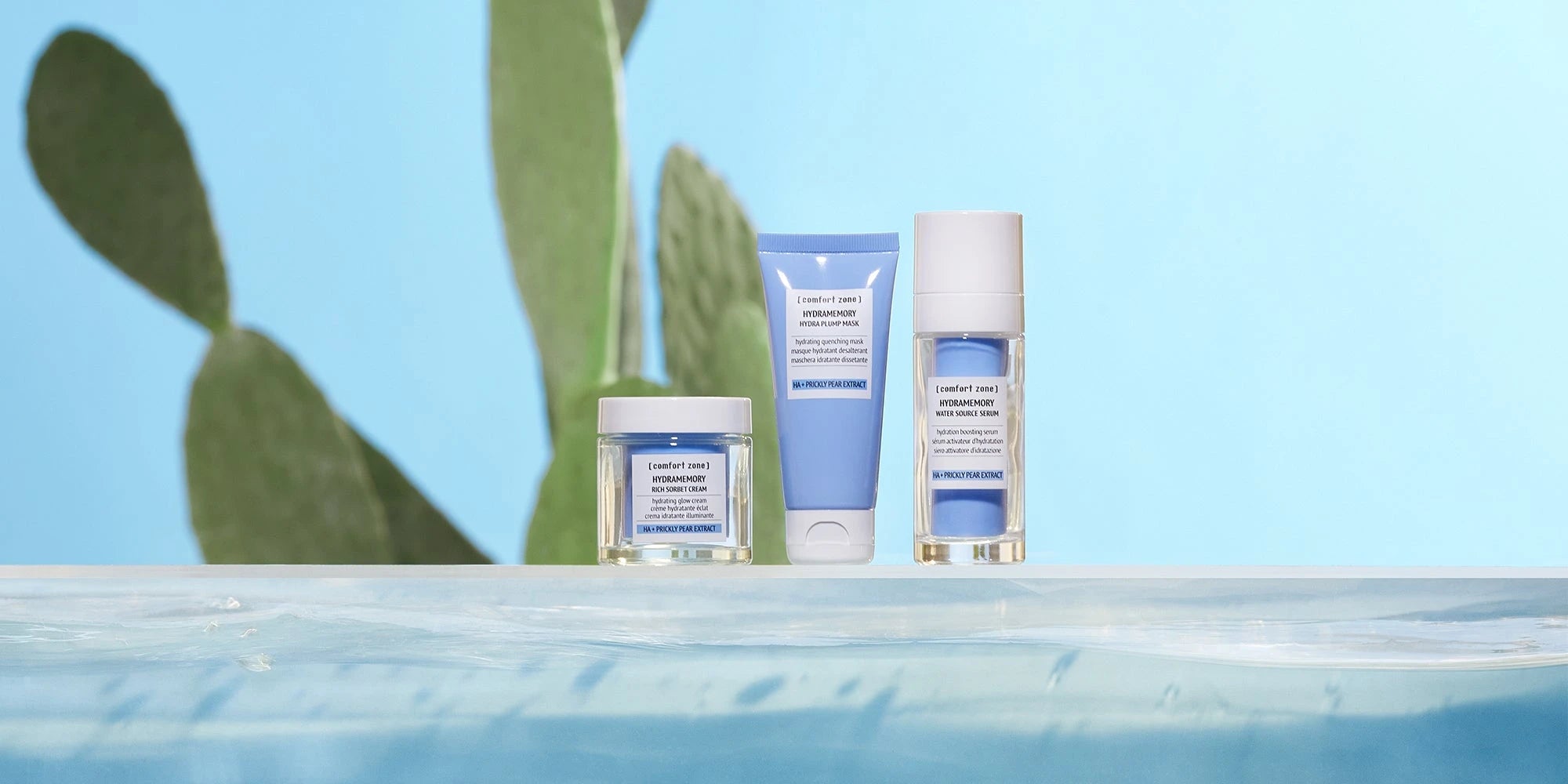Hydramemory Rich Sorbet Cream vegan [comfort zone] Hydramemory serum natuurlijke hydratatie [comfort zone] Hydramemory vegan hyaluronzuur [comfort zone] studio strick leuven