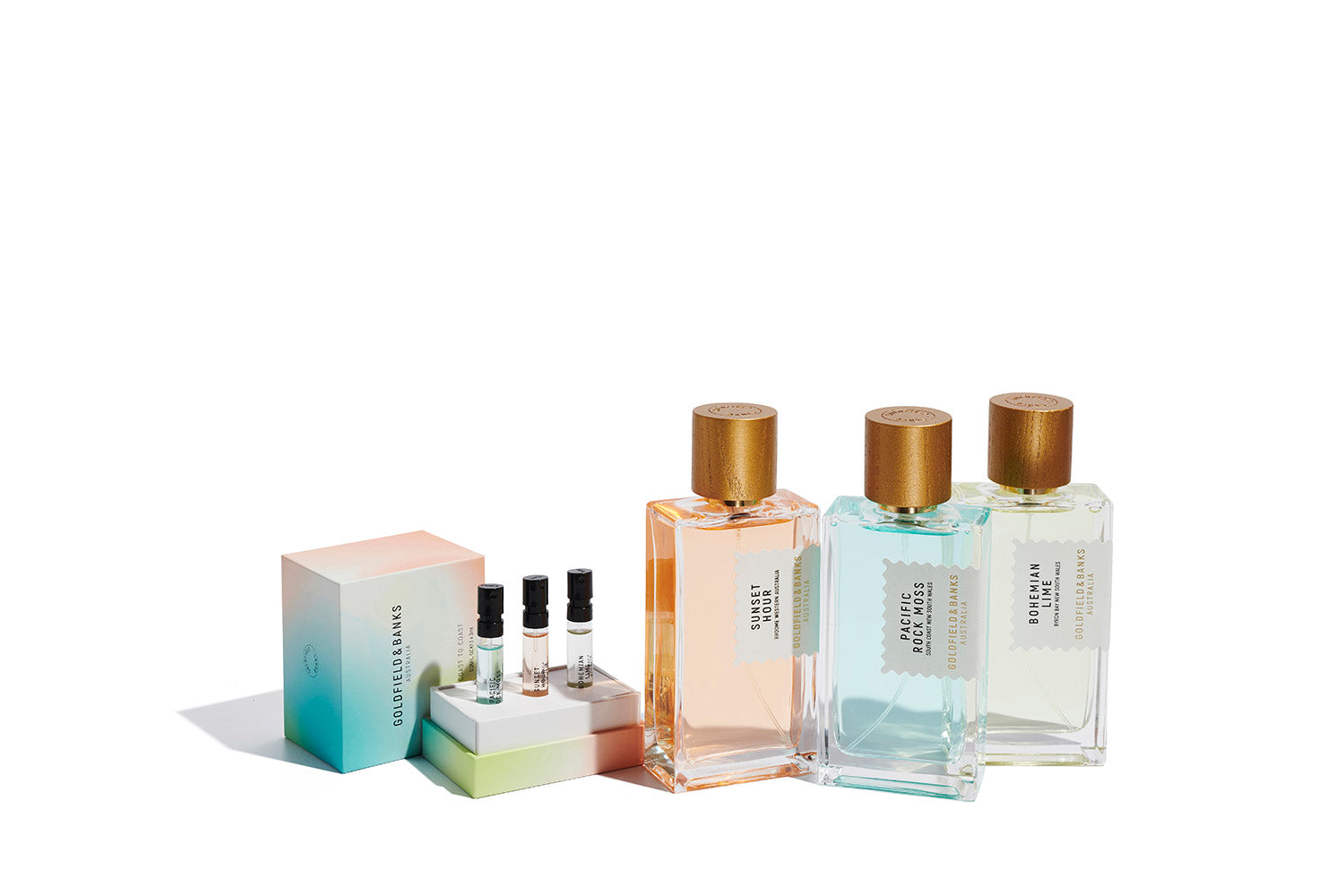 Collage van Golfield & banks parfums