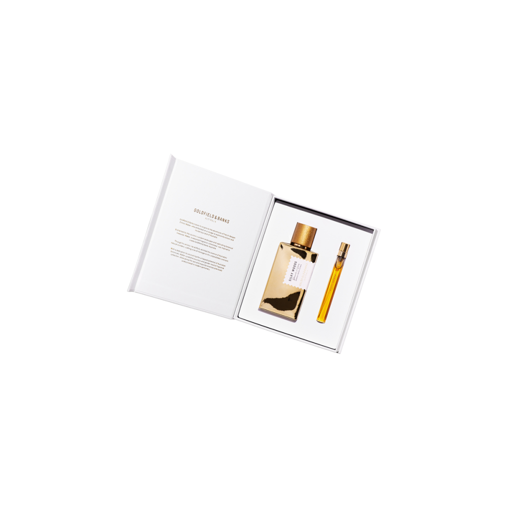SILKY WOODS SET  Iconisch cadeau  100ml parfum & 10ml travelspray in luxe set