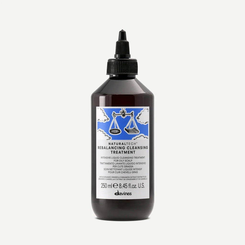 REBALANCING CLEANSING TREATMENT Vloeibare reinigingsbehandeling voor een vettige hoofdhuid.
