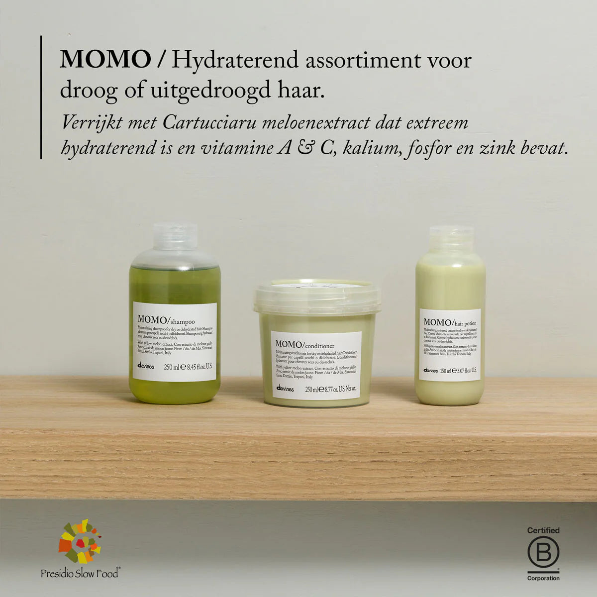 MOMO SHAMPOO - diep hydraterende shampoo voor droog haar