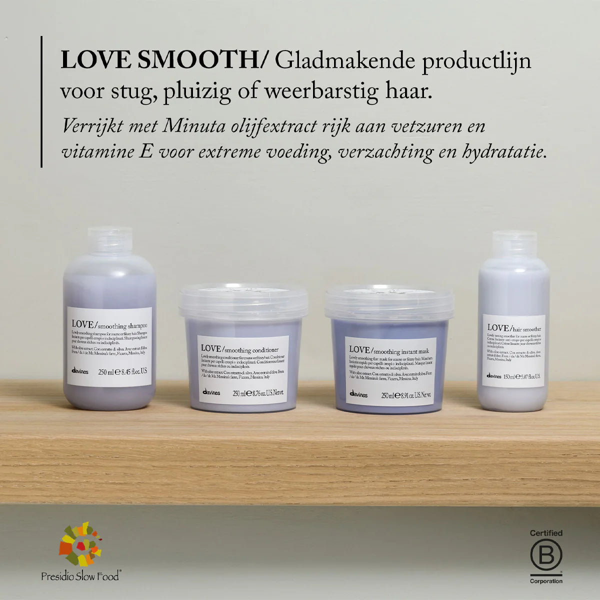 LOVE SMOOTHING SHAMPOO 250ML Gladmakende shampoo voor stug of pluizig haar