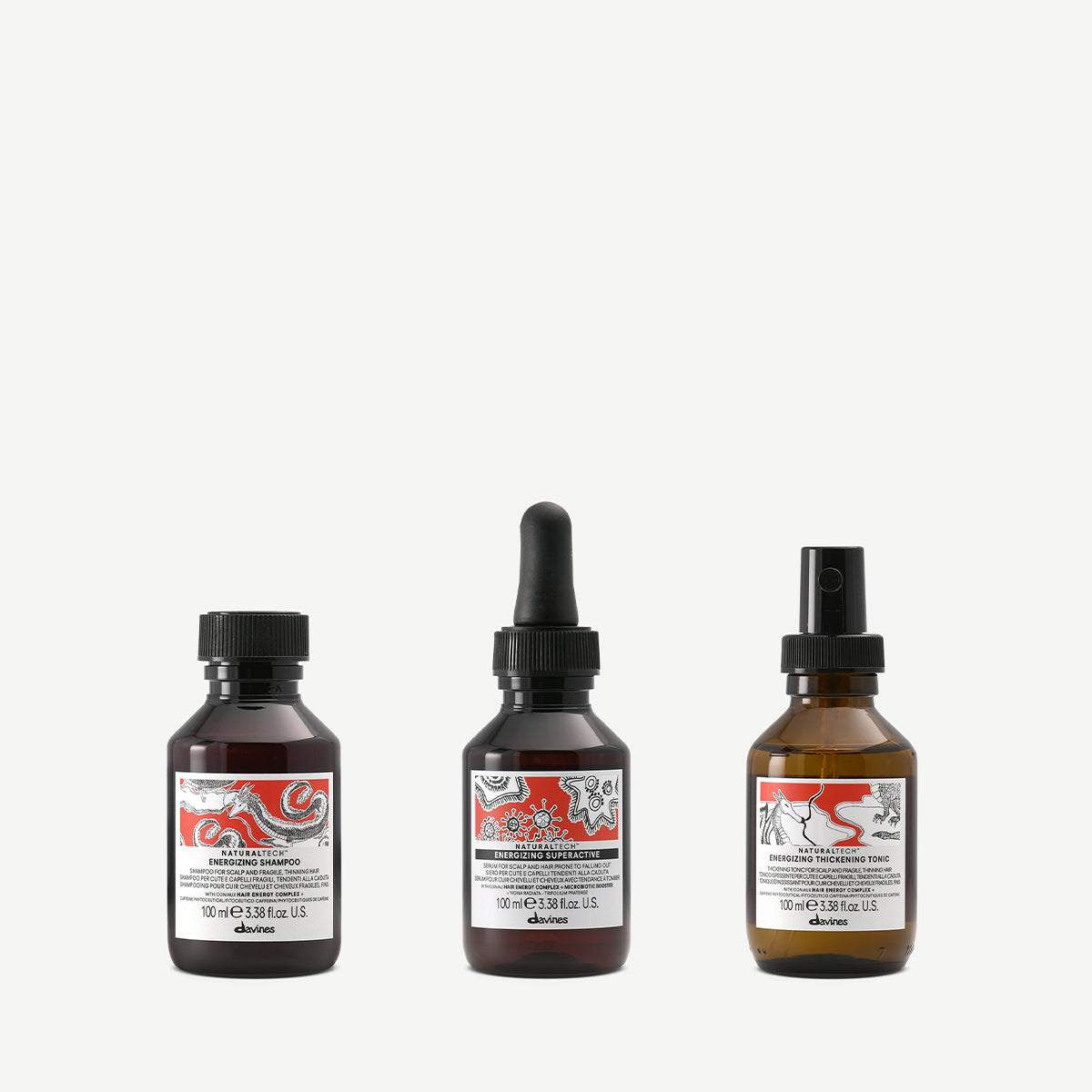 ENERGIZING TRIAL TRIO SET Set voor de vermindering van haarverlies, ontstaan door androgenetische factoren.