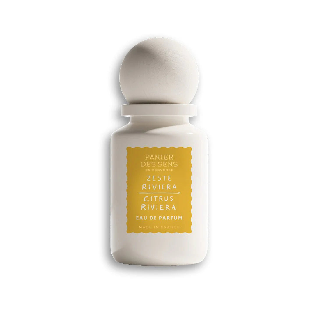 PANIER DES SENS ZESTE RIVIERA eau de parfum 50 ml productfoto op lichte achtergrond – frisse niche parfum met citrusnoten
