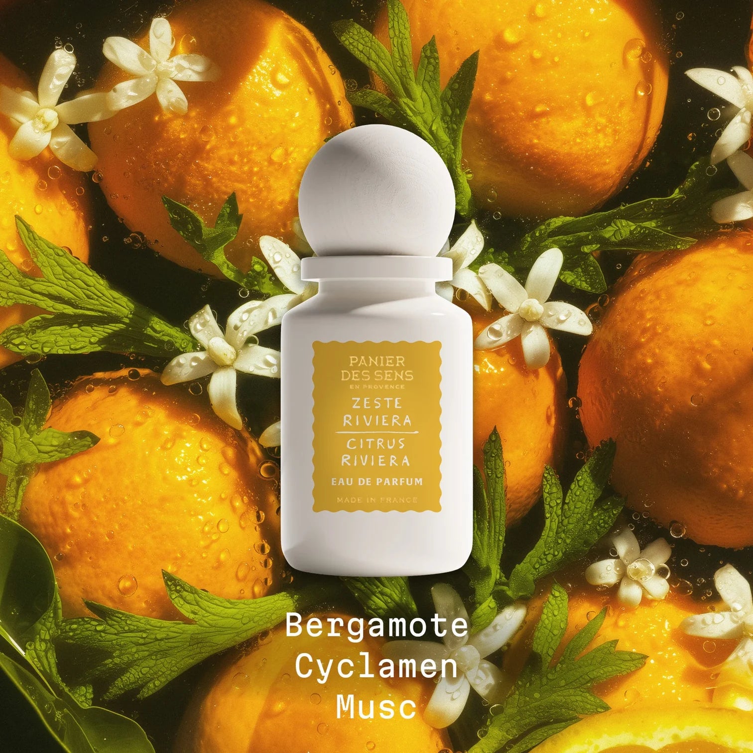 PANIER DES SENS ZESTE RIVIERA citrus parfum met bergamot, cyclamen en muskus – frisse zomerse geur